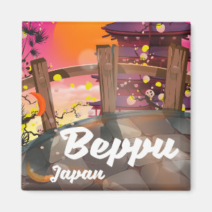 Japanisches Reiseplakat Beppu Magnet