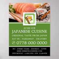 Japanisches Restaurant, Sushi Werbung
