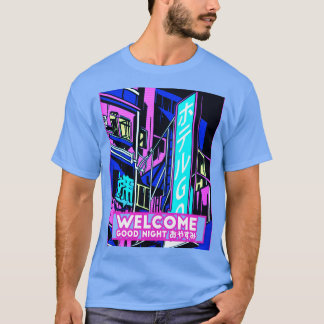 Japanisches Retrowave Outrun City Street Hotel T-Shirt