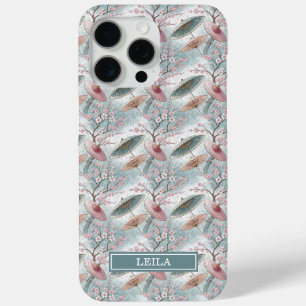 Japanisches Sakura-Schirmmuster mit Monogramm Case-Mate iPhone Hülle