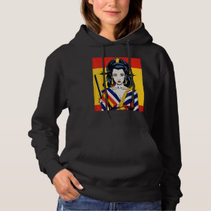 Japanisches Samurai-Mädchen Vintage Retro Sakura K Hoodie