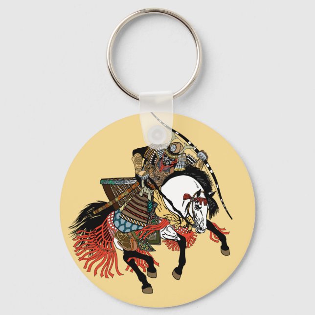 Japanisches Samurai-Pferd Schlüsselanhänger (Vorderseite)