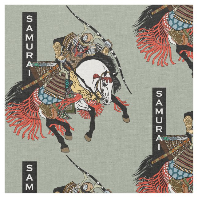 Japanisches Samurai-Pferd Stoff (Nahaufnahme)