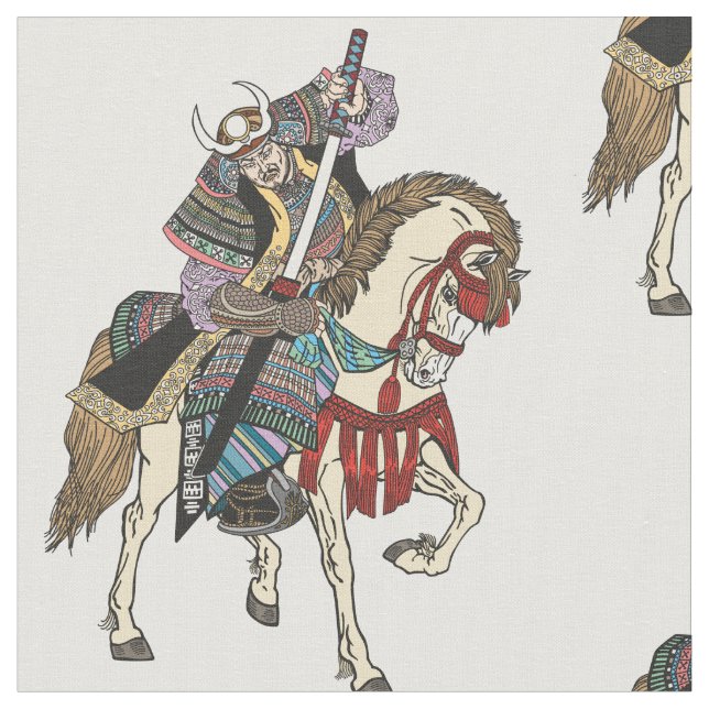 Japanisches Samurai-Pferd Stoff (Nahaufnahme)