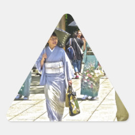 Japanisches Schwertfestival Dreieckiger Aufkleber