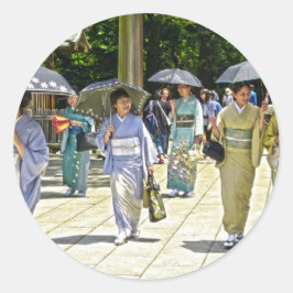 Japanisches Schwertfestival Runder Aufkleber