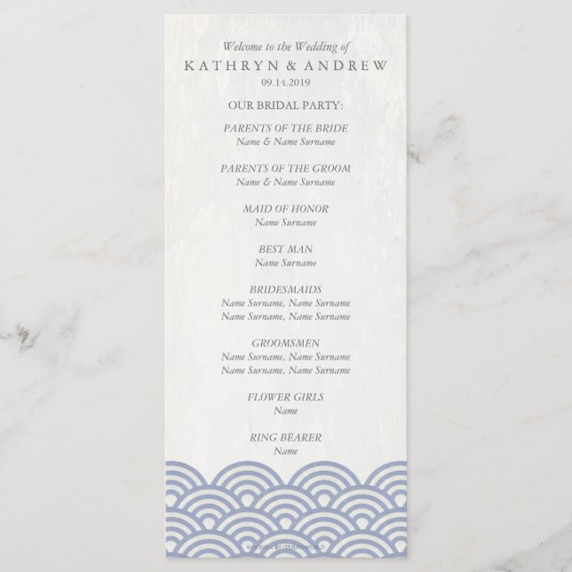 japanisches Seigaiha Waves-Programm/Dienstorden Programm (Vorderseite)