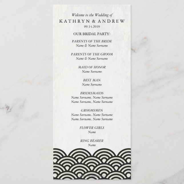 japanisches Seigaiha Waves-Programm/Dienstorden Programm (Vorderseite)