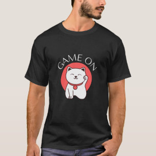 Japanisches Spiel auf Katzenarm - Gaming T-Shirt
