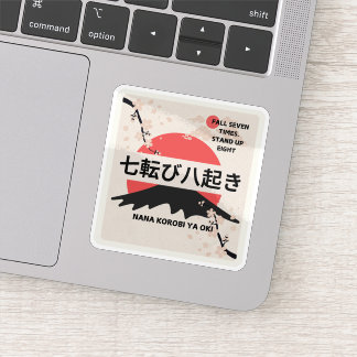 Japanisches Sprichwort, Sprichwörter Stickers. Aufkleber
