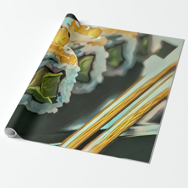 japanisches Sushi Geschenkpapier (Ungerollt)