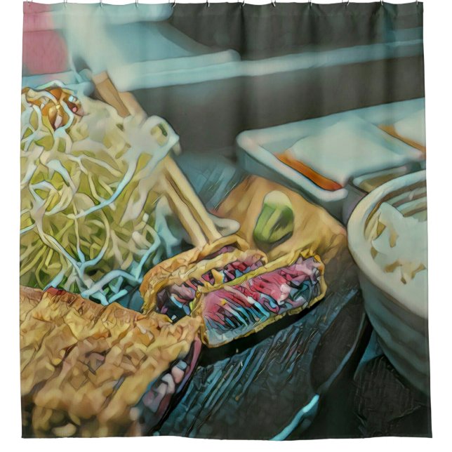 Japanisches Sushi-Lieblingsgeschenk Duschvorhang (Vorderseite)