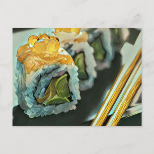 japanisches Sushi Postkarte