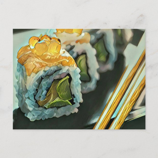 japanisches Sushi Postkarte (Vorderseite)