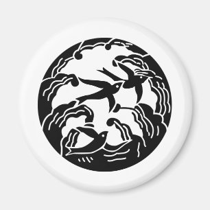 Japanisches Symbol des Familienwappen-KAMON Magnet