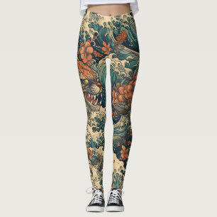 Japanisches Tattoo Art Sea Monster Leggings