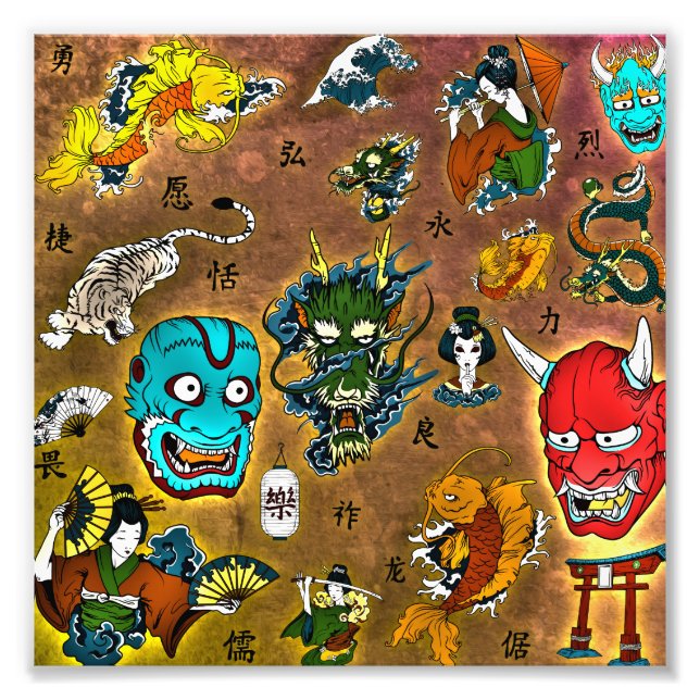 Japanisches Thema Fotodruck (Vorne)