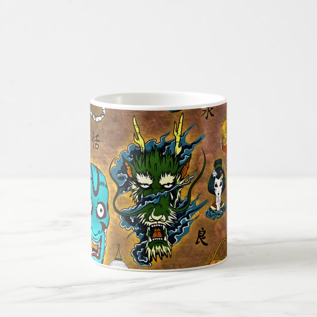 Japanisches Thema Kaffeetasse (Mittel)