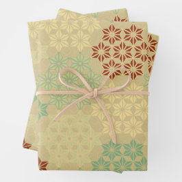 Japanisches Thema Mix Muster Geschenkpapier Set