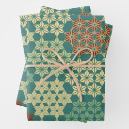 Japanisches Thema Mix Muster Geschenkpapier Set