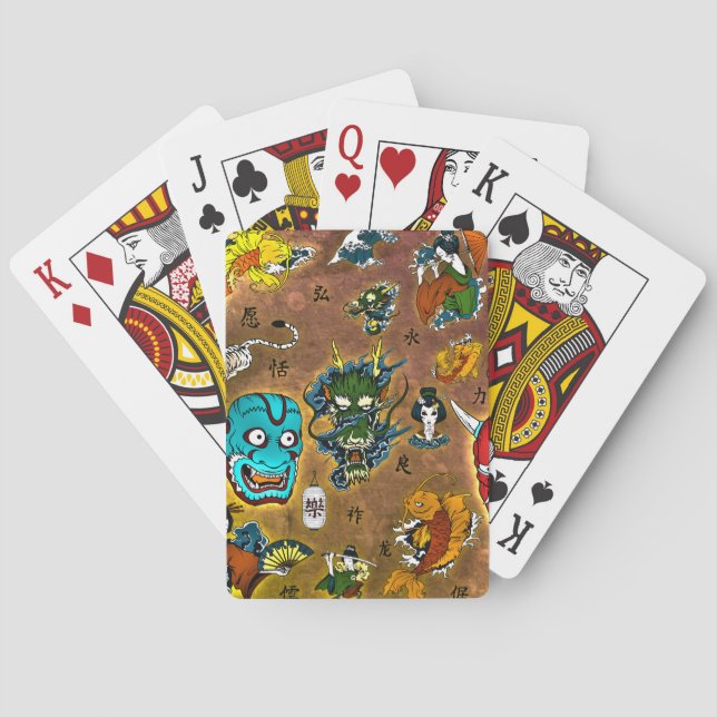 Japanisches Thema Spielkarten (Rückseite)