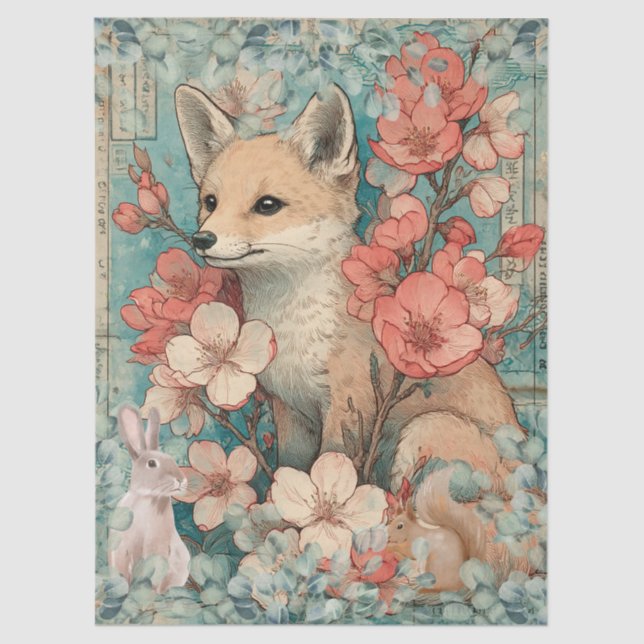 Japanisches Themed Decoupage Crafting Seidenpapier (Vorderseite)