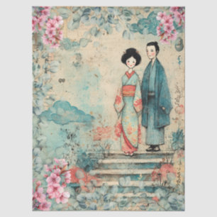 Japanisches Themed Decoupage Crafting Seidenpapier