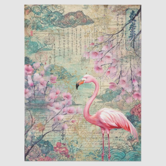 Japanisches Themed Decoupage Crafting Seidenpapier (Vorderseite)