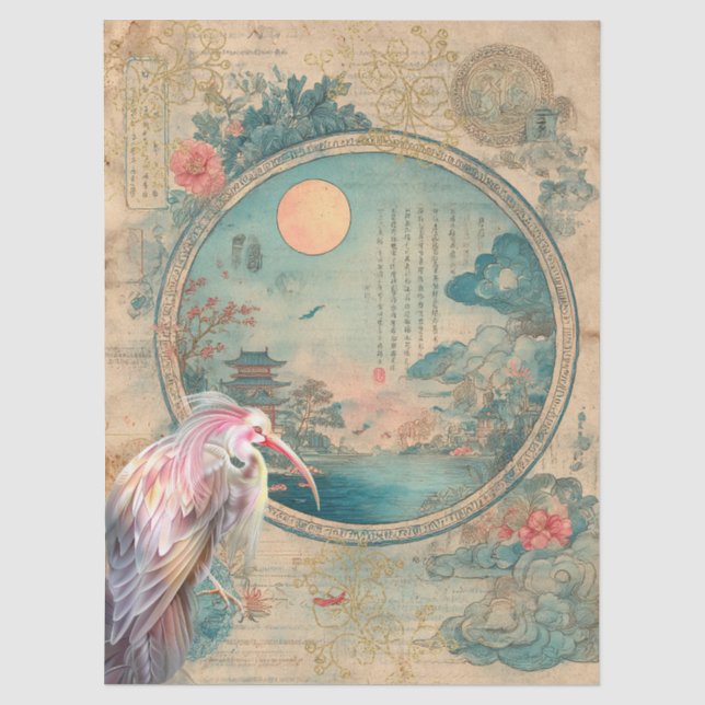 Japanisches Themed Decoupage Crafting Seidenpapier (Vorderseite)