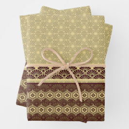 Japanisches Themenmuster Geschenkpapier Set