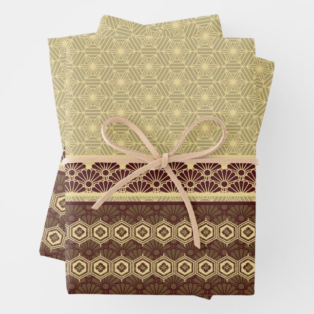 Japanisches Themenmuster Geschenkpapier Set (Beispiel)