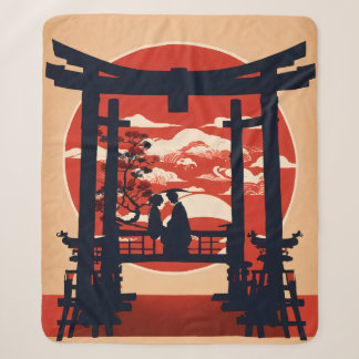 Japanisches Torii-Tor Sonnenuntergang-Wurfdecke: R Sherpadecke