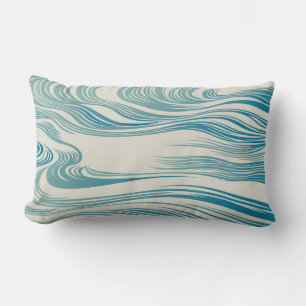 Japanisches traditionelles Wellen-Muster Lendenkissen