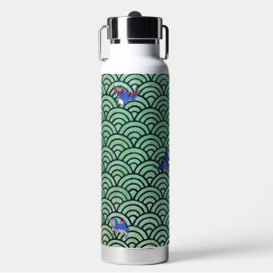 Japanisches traditionelles Wellenmuster Trinkflasche