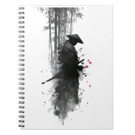 Japanisches-Tusche-Samurai-Bambuswald-Notizbuch Notizblock