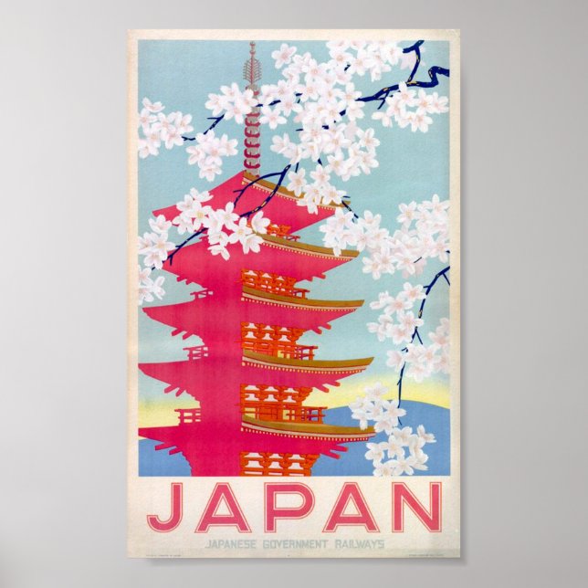 japanisches Vintage-Poster Poster (Vorne)