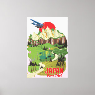 Japanisches Vintage-Reiseposter Leinwanddruck