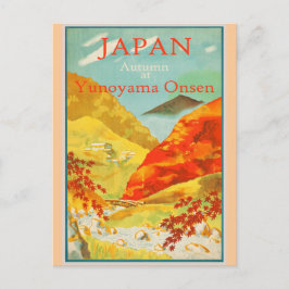 Japanisches Vintages Herbstplakat Postkarte
