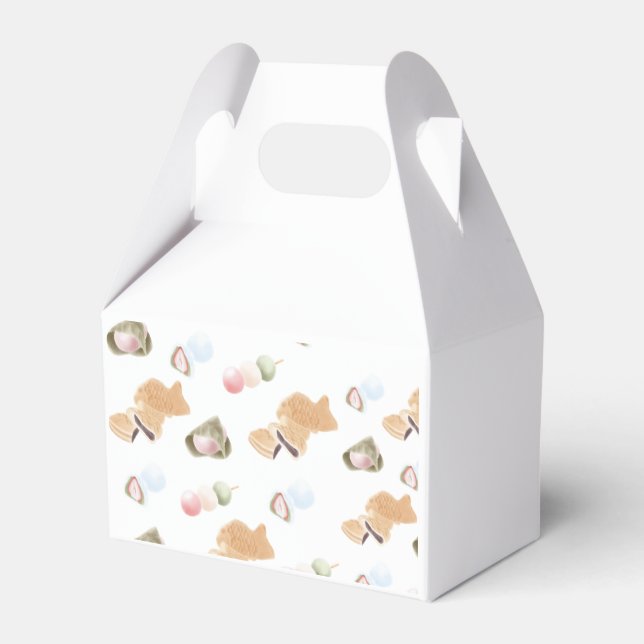 Japanisches Wagashi Muster Geschenkschachtel (Rückseite)