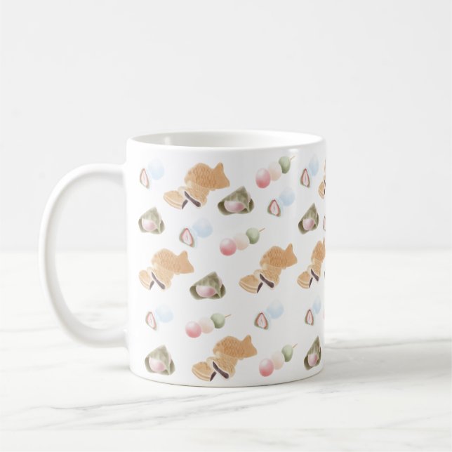 Japanisches Wagashi Muster Kaffeetasse (Links)