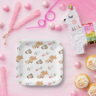 Japanisches Wagashi Muster Pappteller