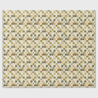 Japanisches Washi-Papier Sechseck-Muster | Nahtlos Geschenkpapier