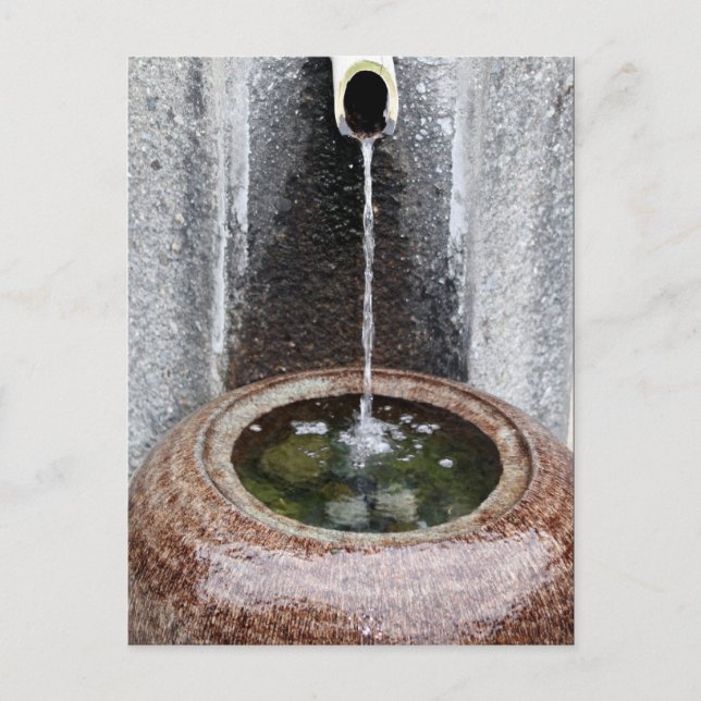 japanisches Wasserbecken Postkarte (Vorderseite)