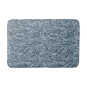 japanisches Wave Style-Muster Badematte