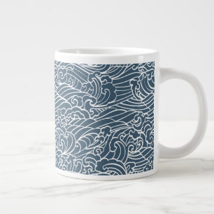 japanisches Wave Style-Muster Jumbo-Tasse