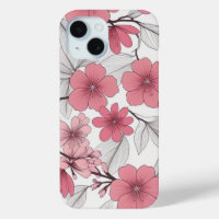 Japanisches Weißrosa Sakura Cherry Blossom Muster