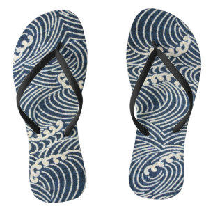 Japanisches Wellenmuster Flip Flops
