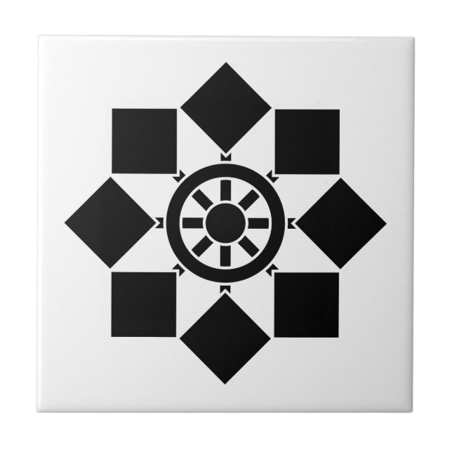 Japanisches Windrad Fliese (Vorderseite)