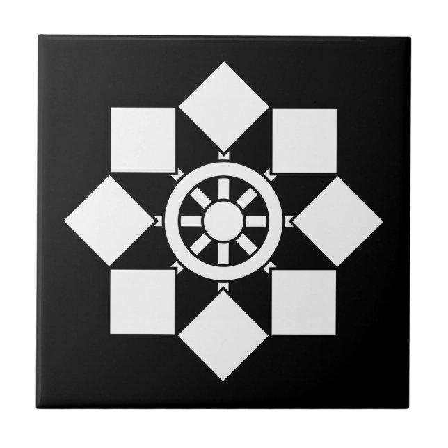 Japanisches Windrad Fliese (Vorderseite)