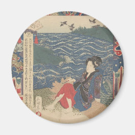 Japanisches Woodprint Magnet